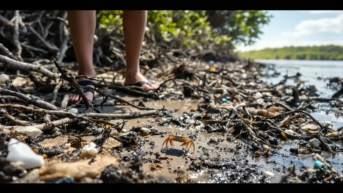 We dachten dat deze krab nuttig was, maar hij verandert plastic in een onzichtbaar gif dat veel gevaarlijker is.