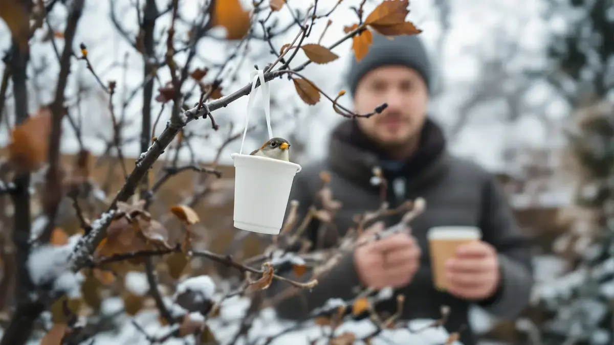 Gooi dit plastic potje niet meer weg: een alledaagse gewoonte schaadt vogels in de winter waar veel mensen geen weet van hebben