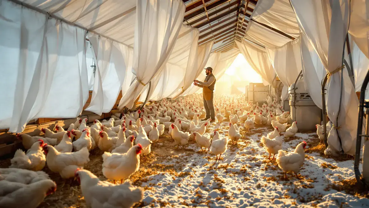 Waarom pluimveehouders in de winter kiezen voor een gordijn in hun kippenhok en de impact op de eierproductie