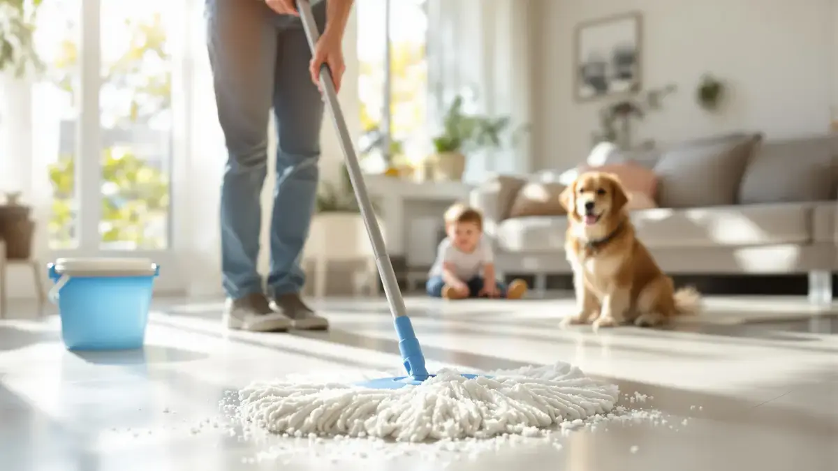 Zout toevoegen aan het water om de vloer schoon te maken, een onderschatte tip die alles verandert